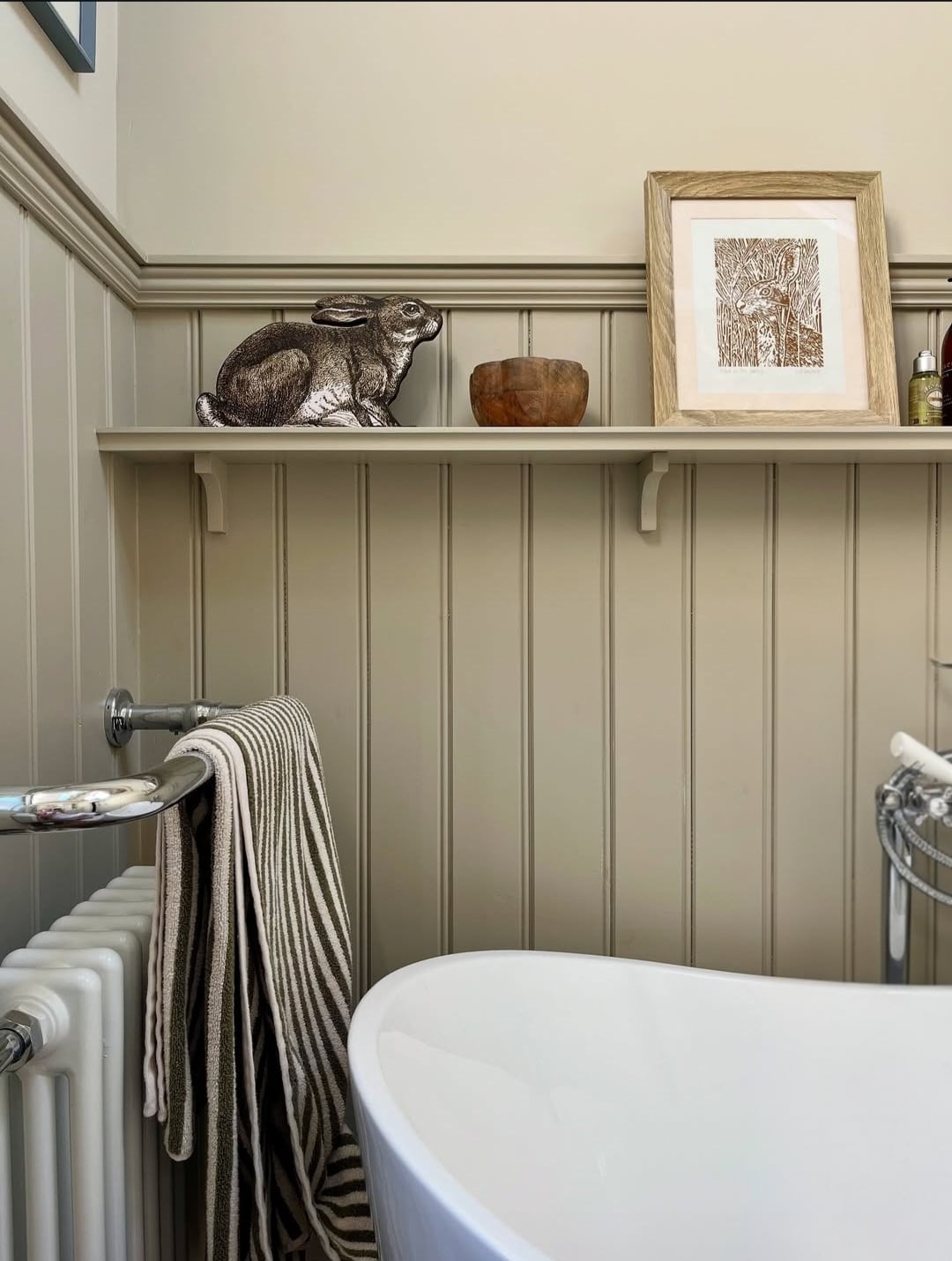 Bathroom tongue and groove panelling 2