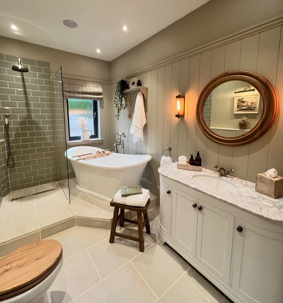 Bathroom tongue and groove panelling 3