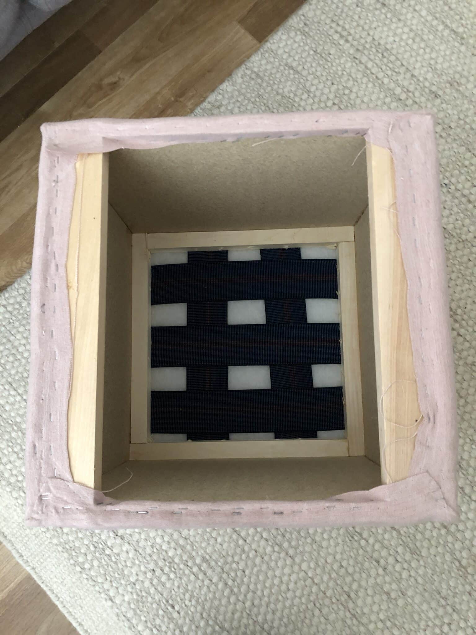 DIY How To Reupholster A Pouffe Sleekchic UK Home Interiors Blog