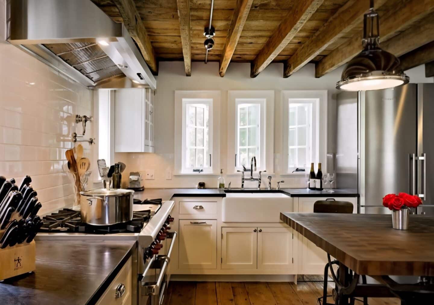 Low ceiling small kitchen lighting