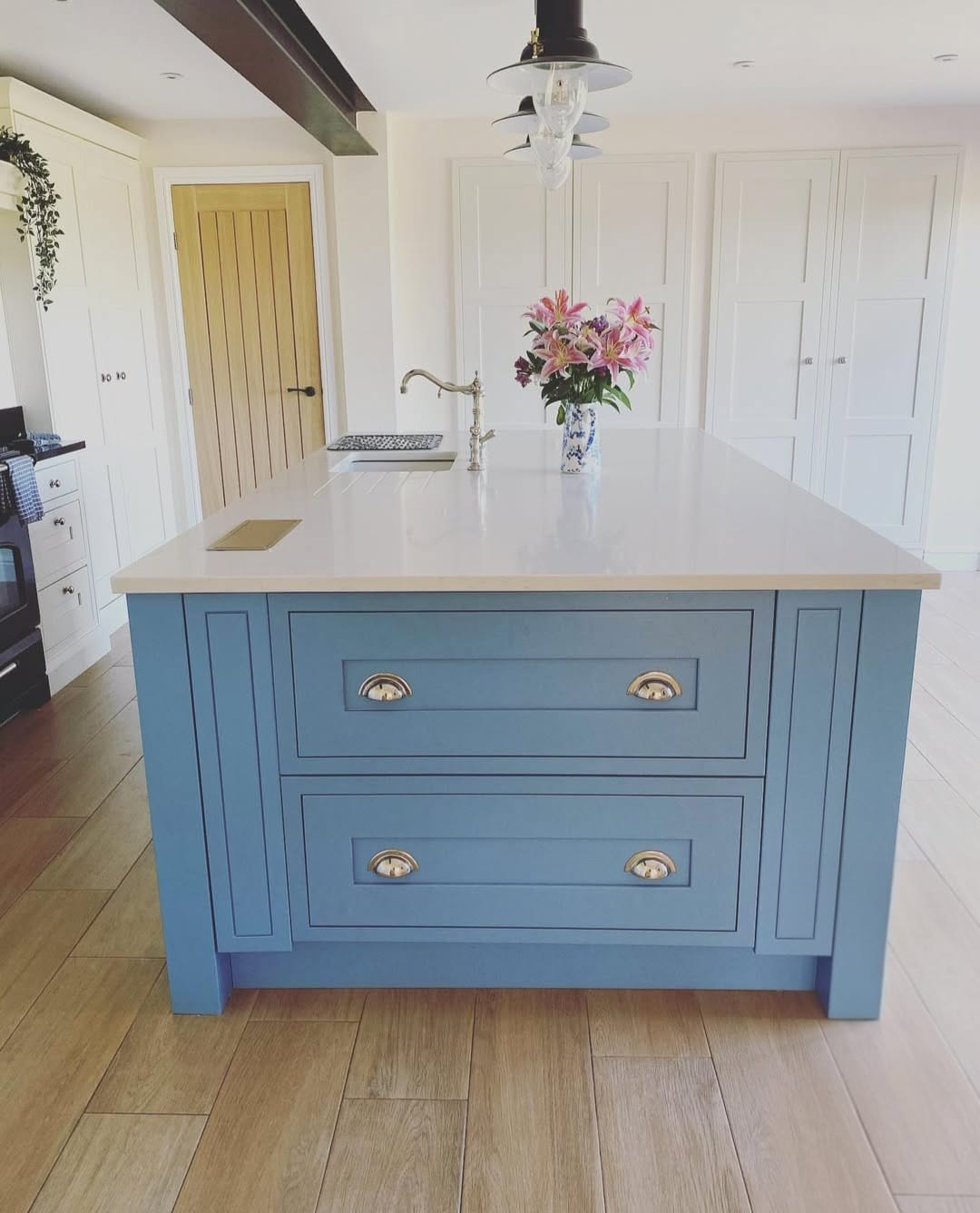 Blue kitchen island ideas 3