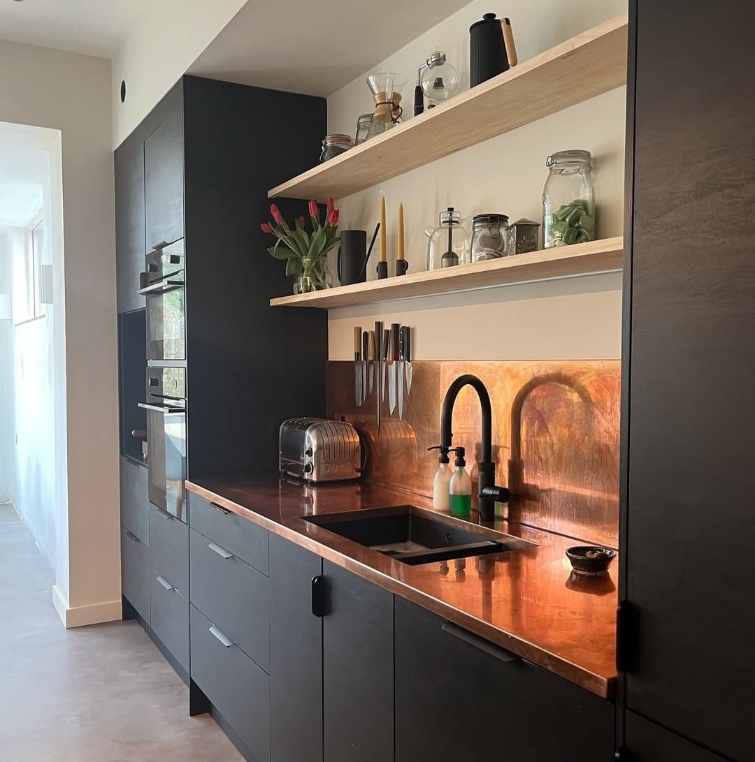 Copper kitchen backsplash 4