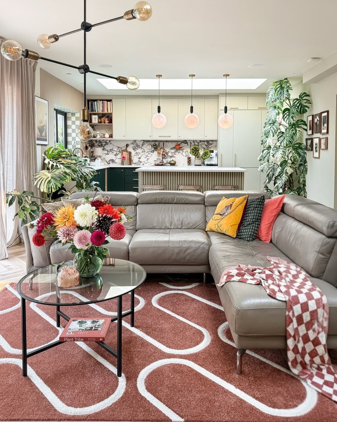 Grey and terracotta living room ideas 3
