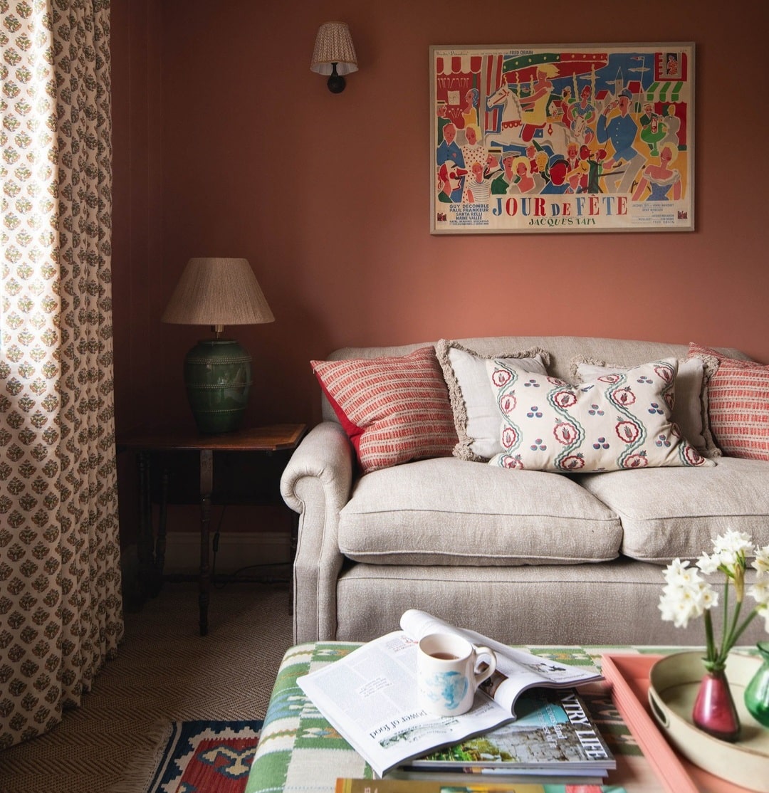 Grey and terracotta living room ideas 4