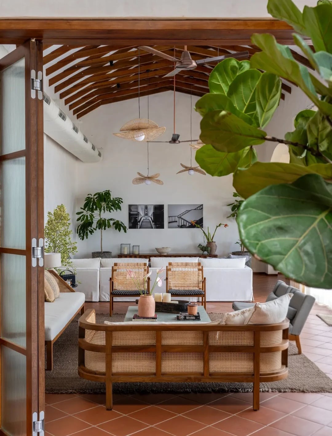 Grey and terracotta living room ideas