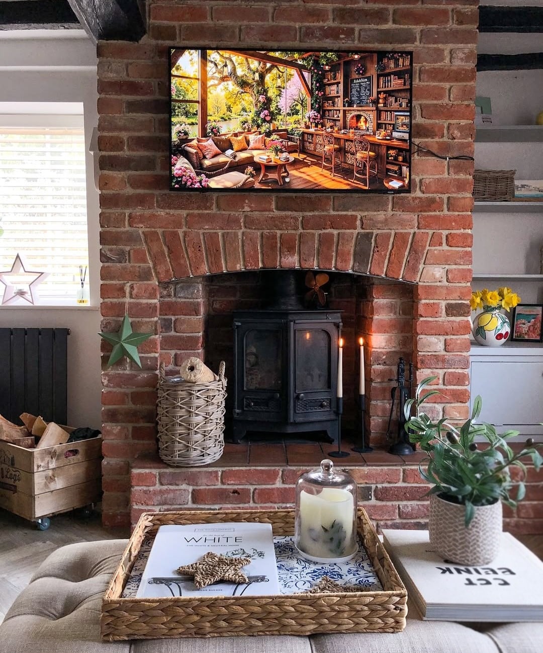 Log burner tv wall ideas 3