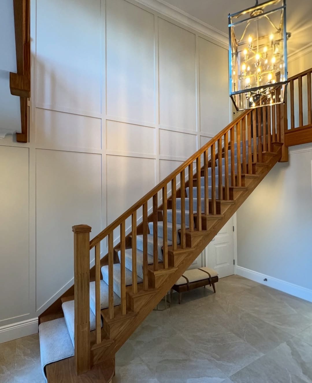 Wood panelling stairs ideas 4