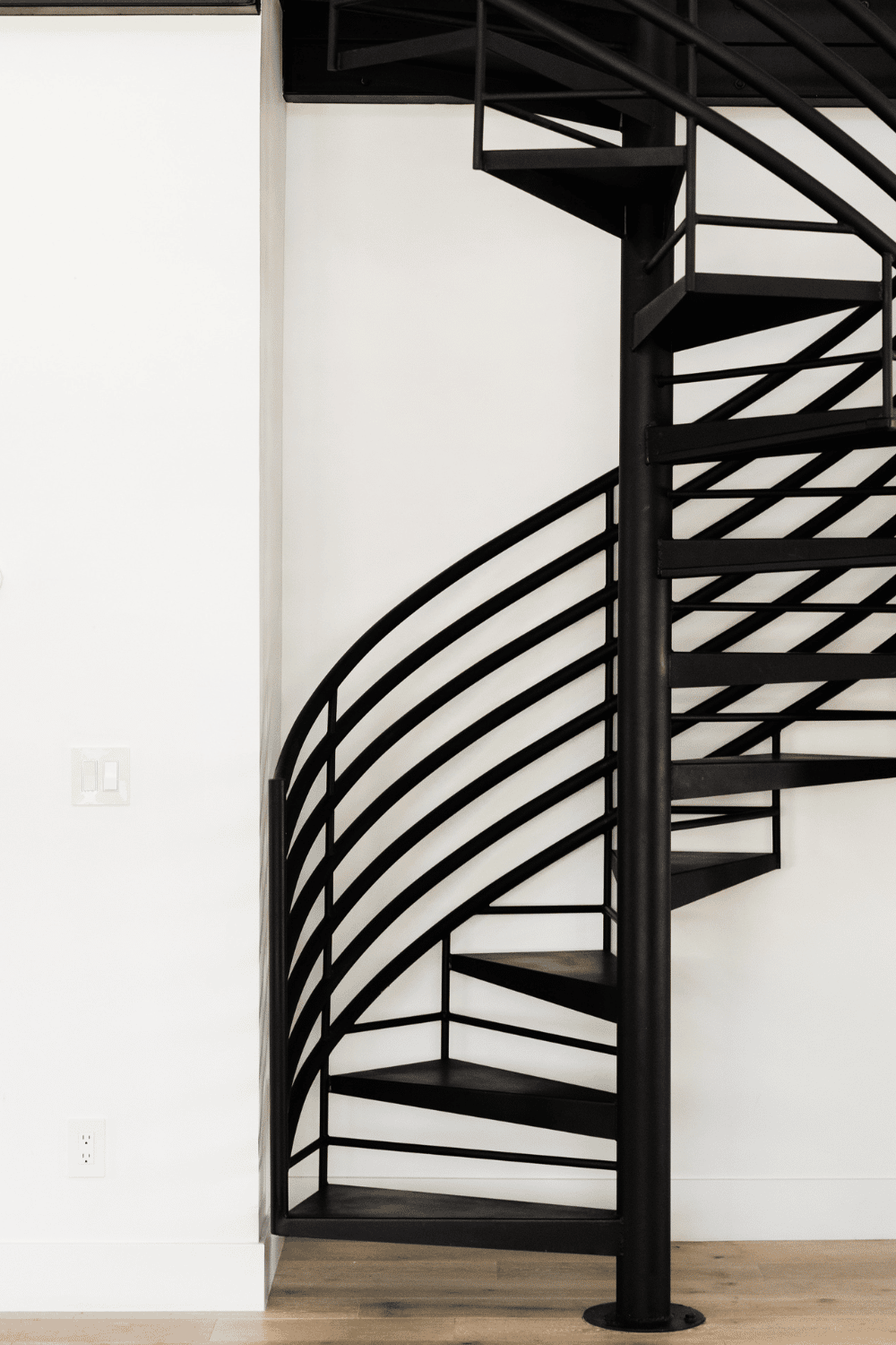 modern curved staircase