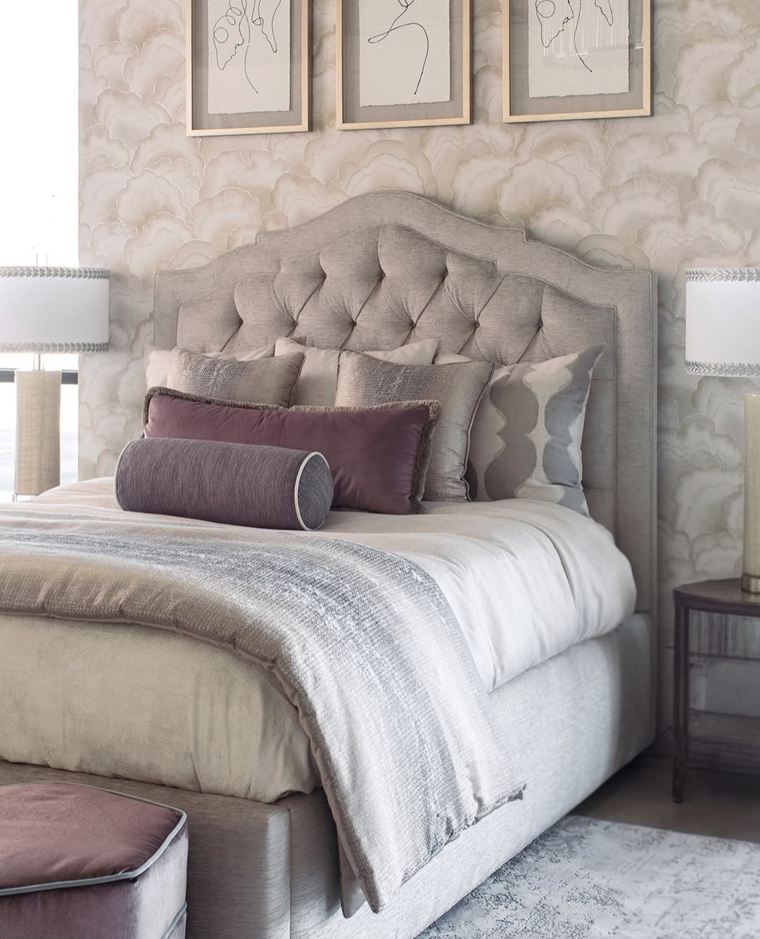 Purple and grey bedroom ideas