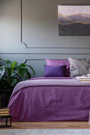 15 Stunning Purple and Grey Bedroom Ideas to Try Now - Sleek-chic Interiors