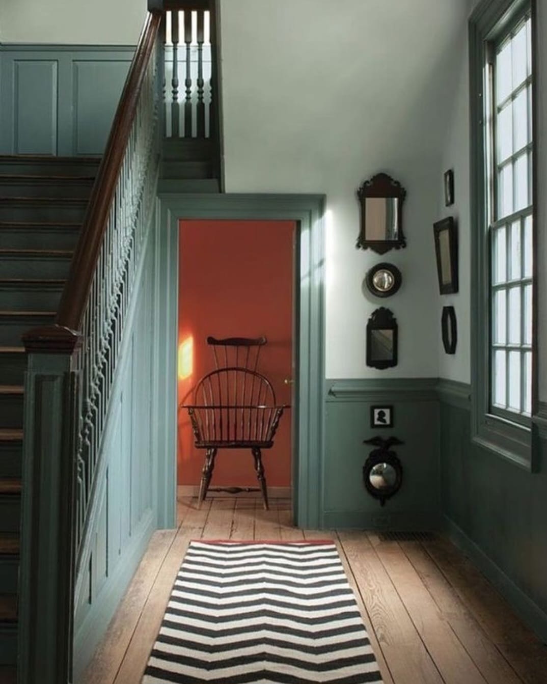 Sage green hallway ideas 3
