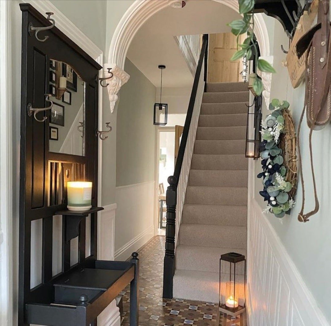 Sage green hallway ideas
