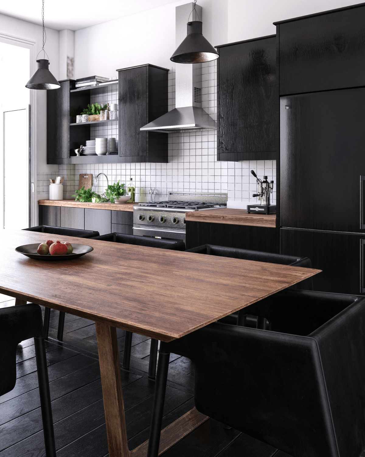 black kitchen