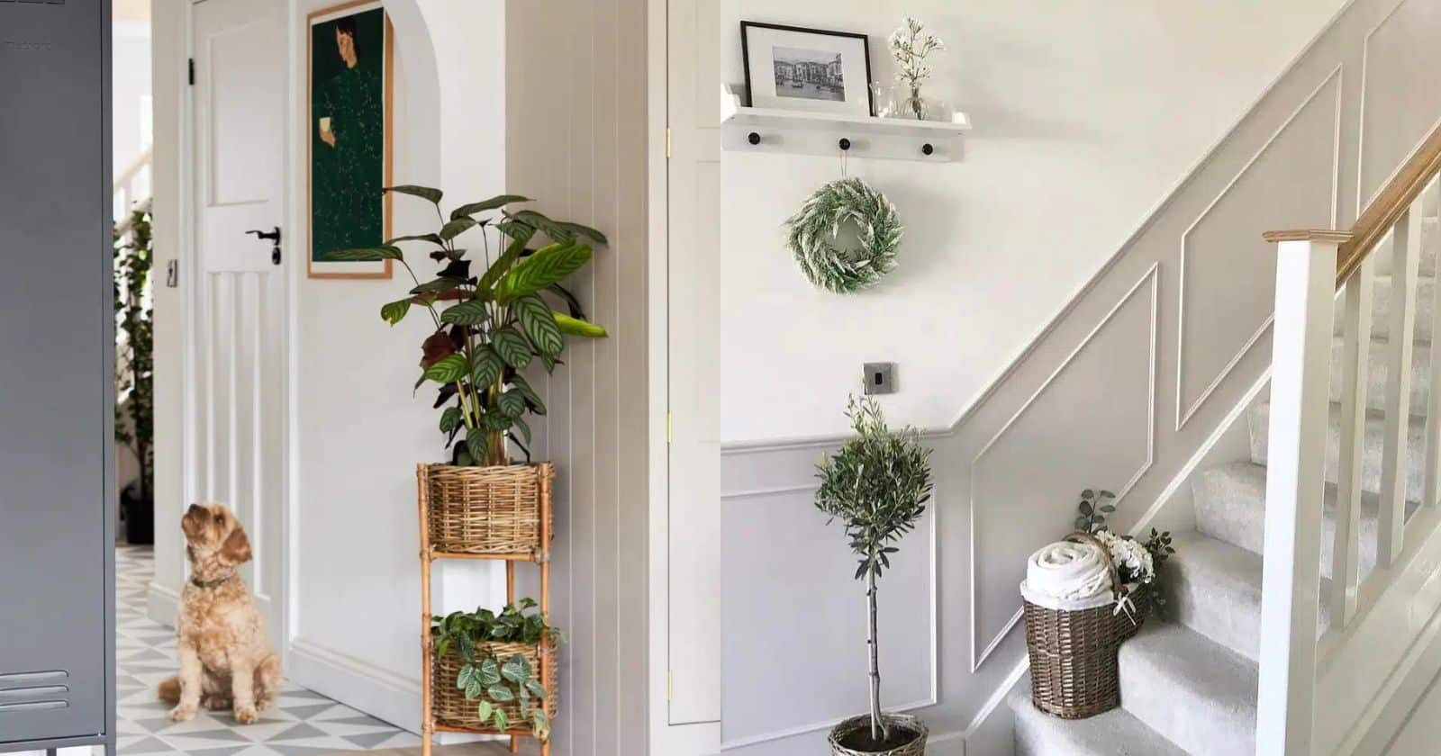grey and white hallway ideas
