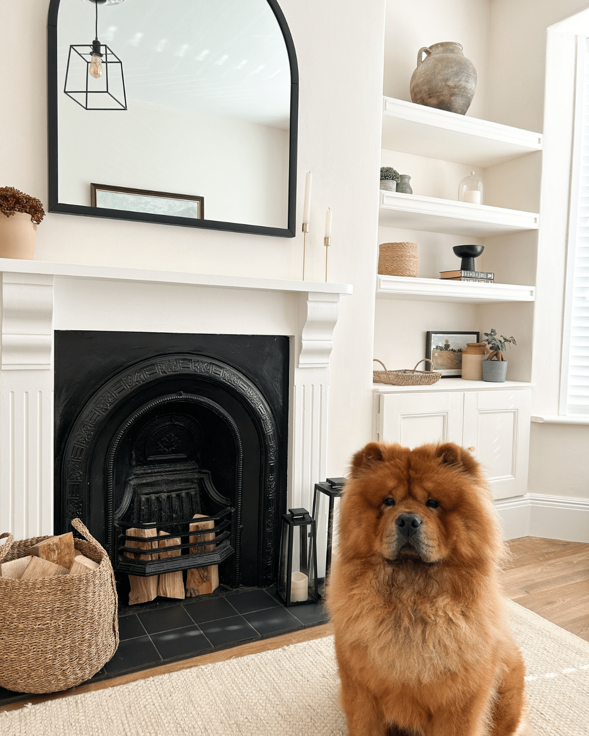 beige and black living room