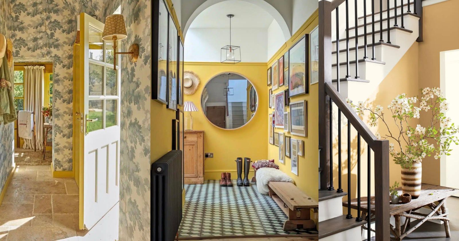 yellow hallway ideas
