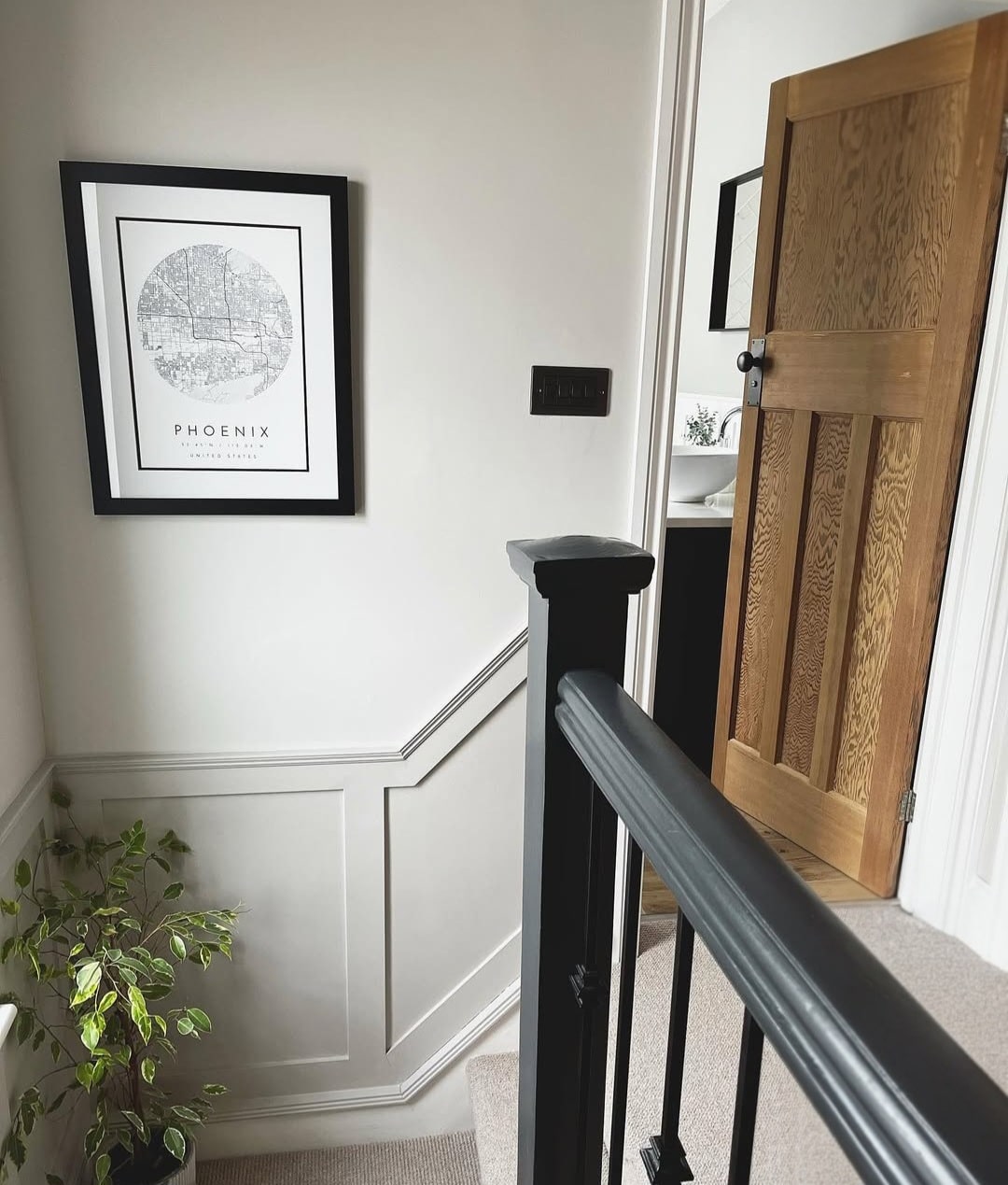 Farrow Ball Purbeck Stone hallway