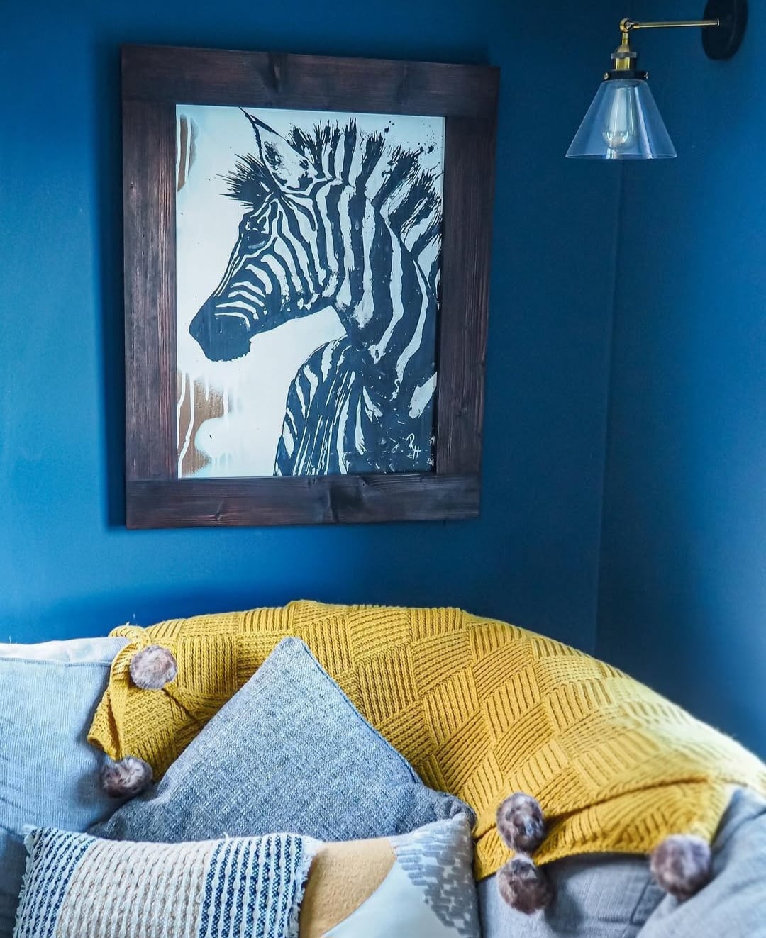Farrow Ball Stiffkey Blue living room 3