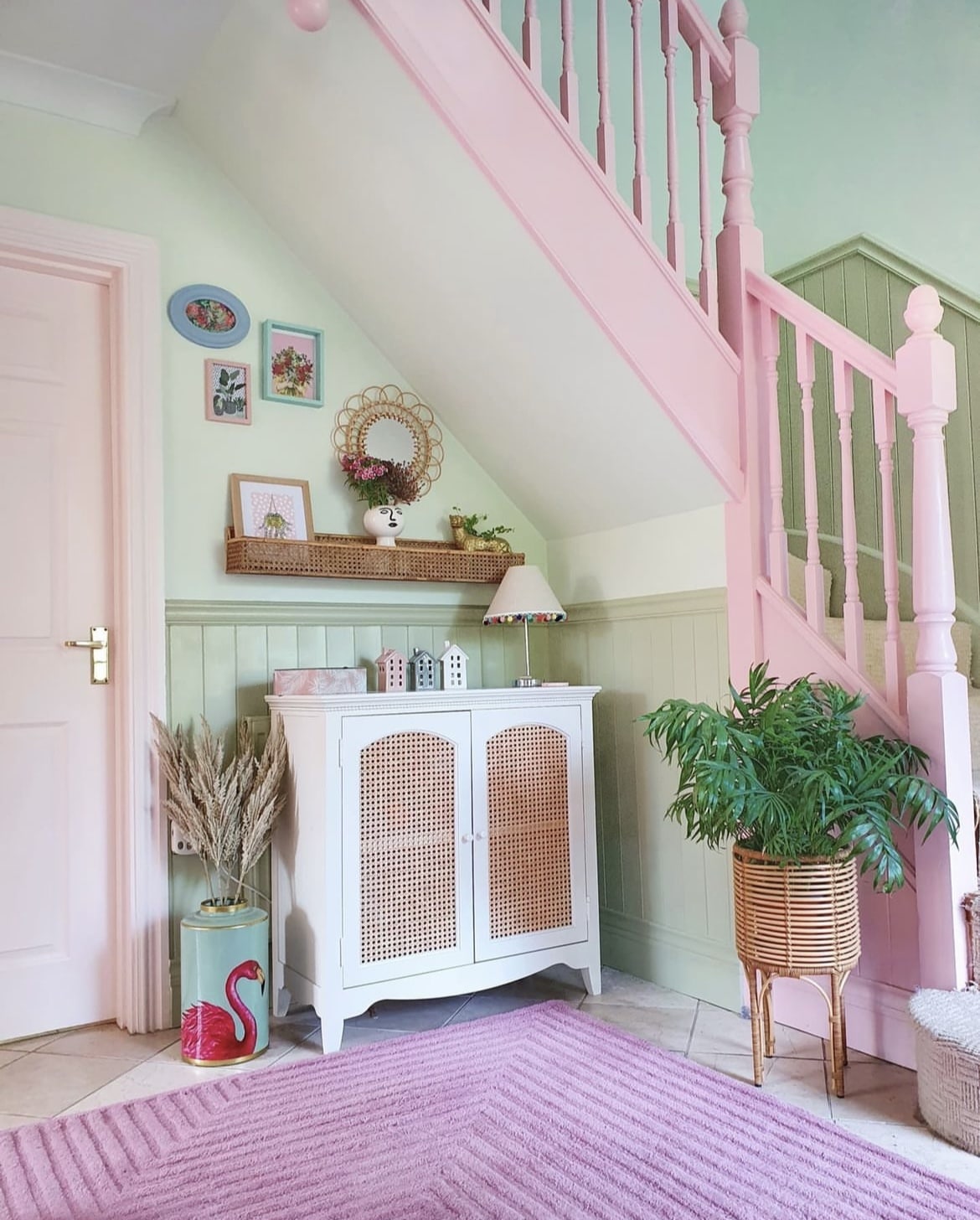 pink hallway