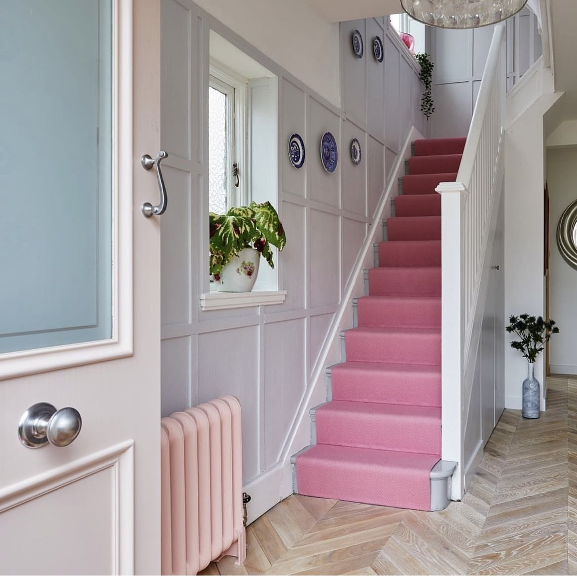 pink hallway