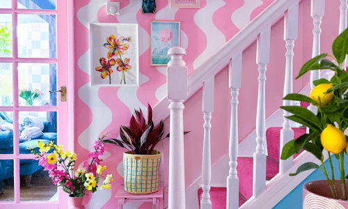 pink hallway