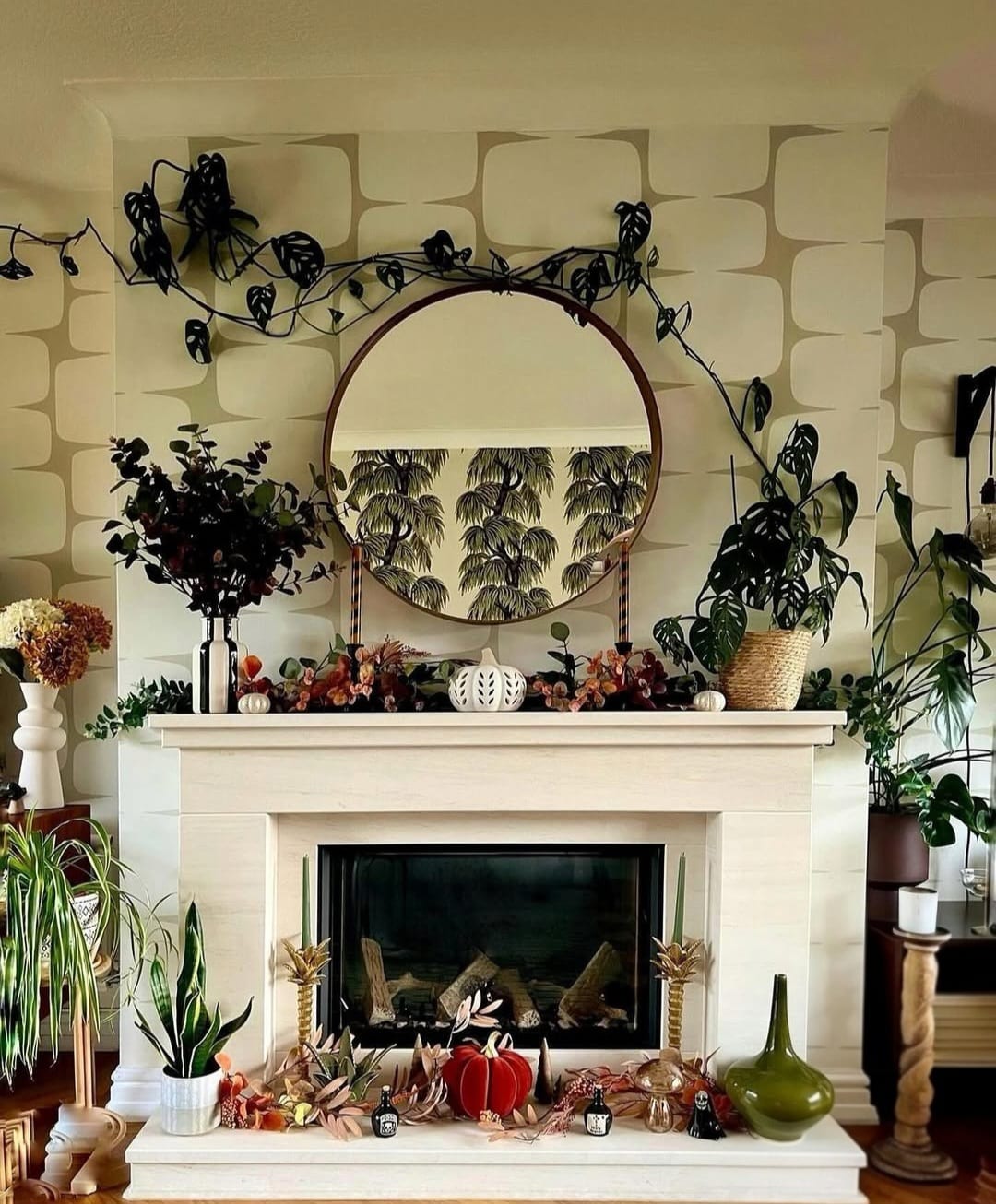 Autumn fireplace decor 2 1