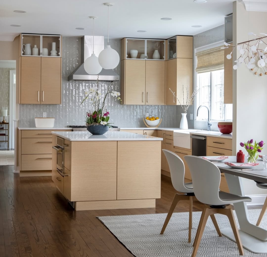 Oak cabinet kitchen flooring 4
