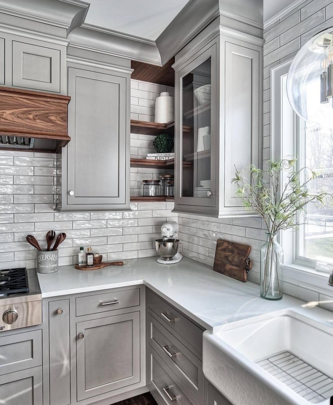 Grey kitchen cabinet splashback ideas