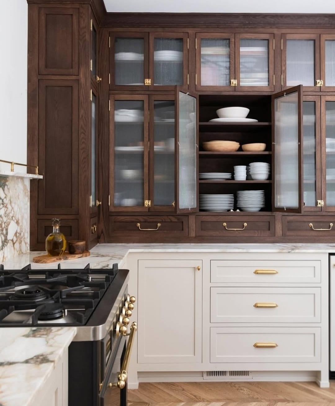 Brown kitchen cabinets 3 1