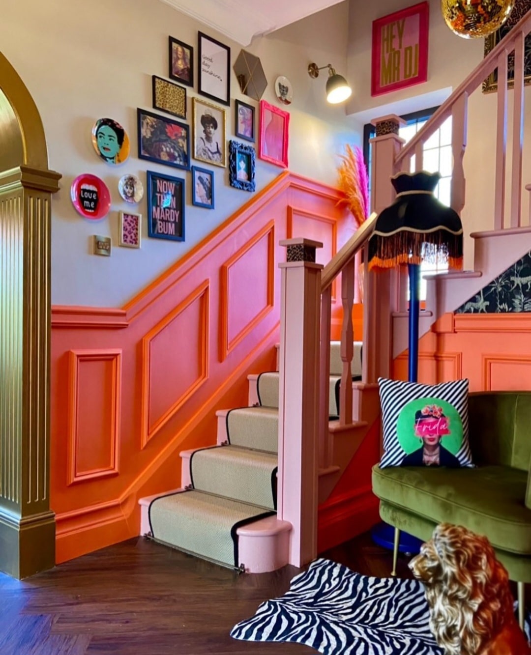 Orange hallway ideas 1