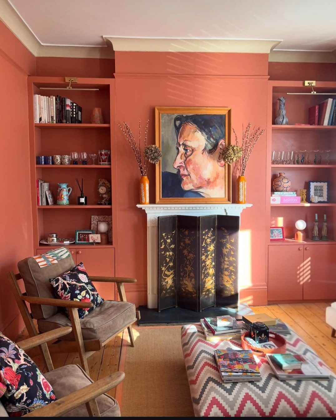 Red living room 2