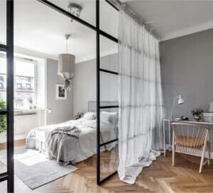 17 Clever Bedroom Divider Ideas To Help Maximise Your Space - Sleek ...