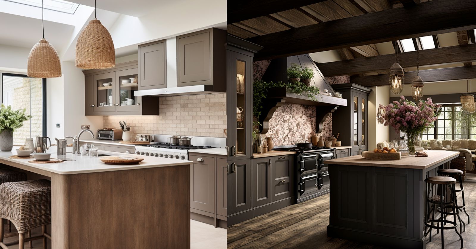 brown kitchen cabinets