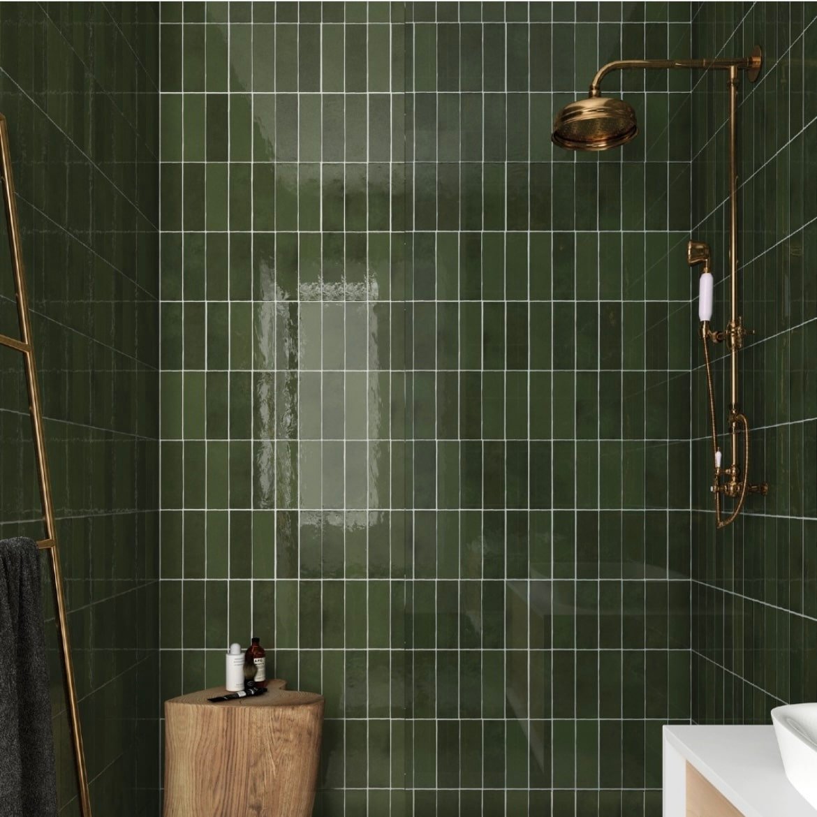 green bathroom ideas 13