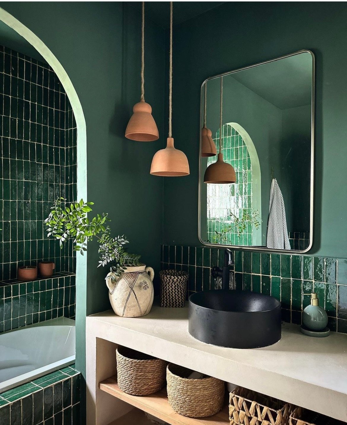 green bathroom ideas 7