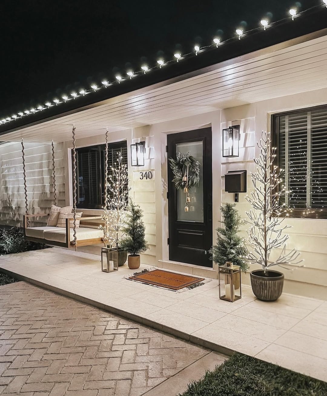 Christmas front porch decor