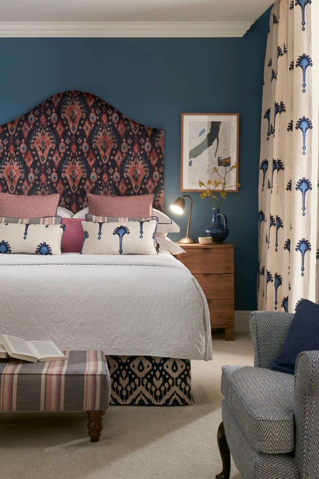 Patterned Headboards Are Back, Here's How to Style Them in 2025