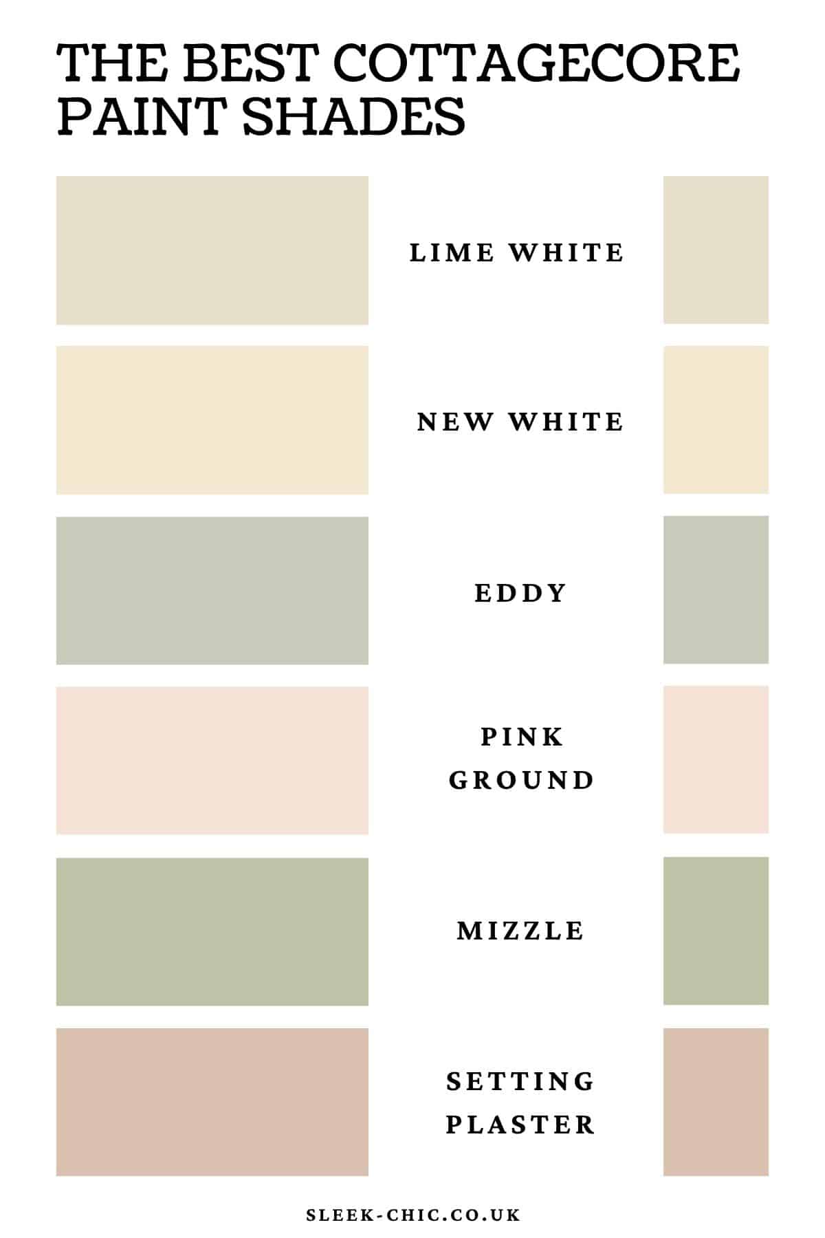cottagecore paint shades