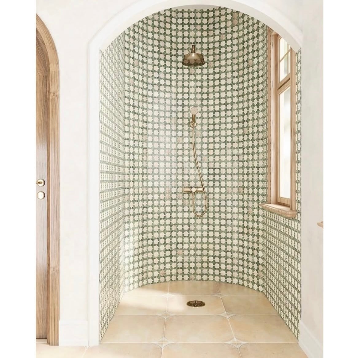green shower tiles 12