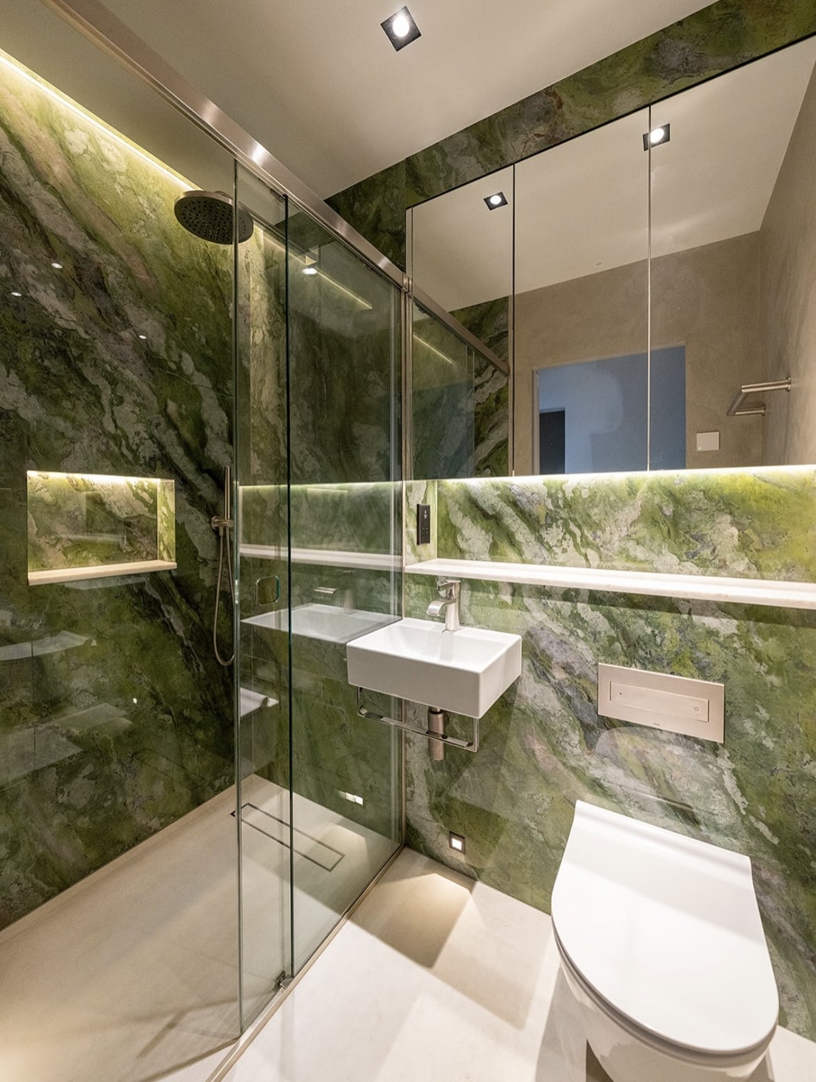 green shower tiles 13