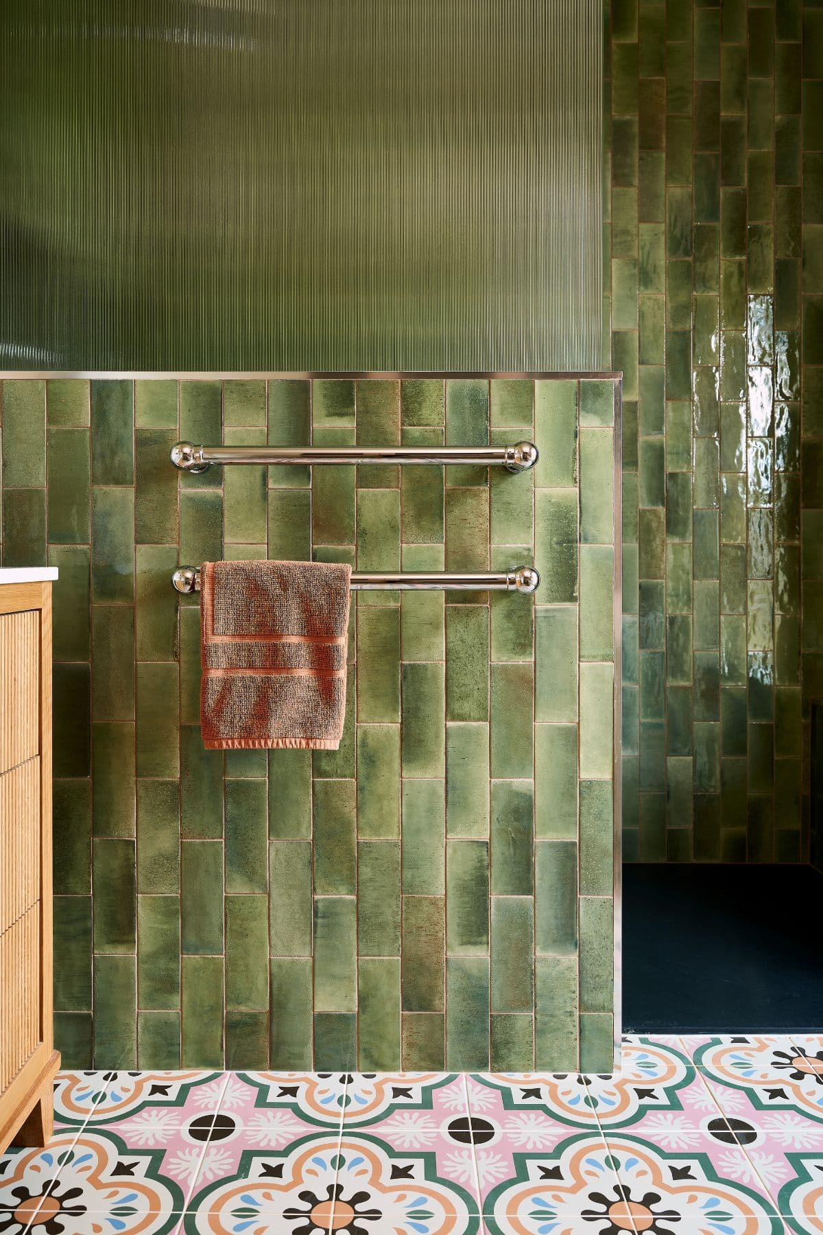 green shower tiles 2