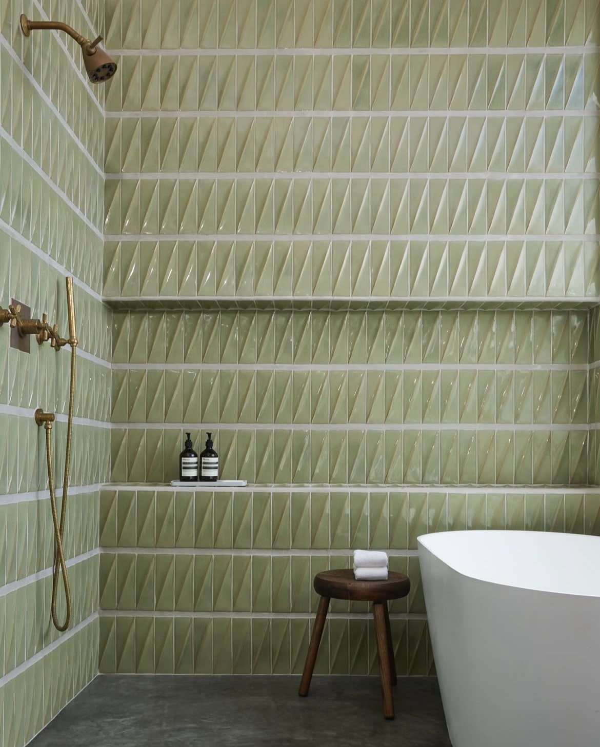 green shower tiles 20