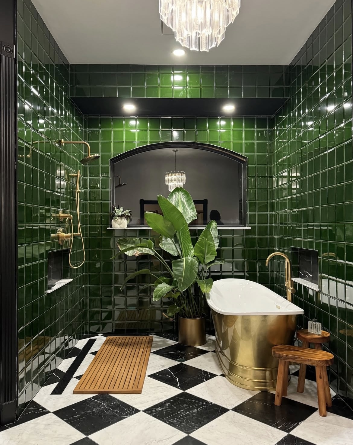 green shower tiles 22