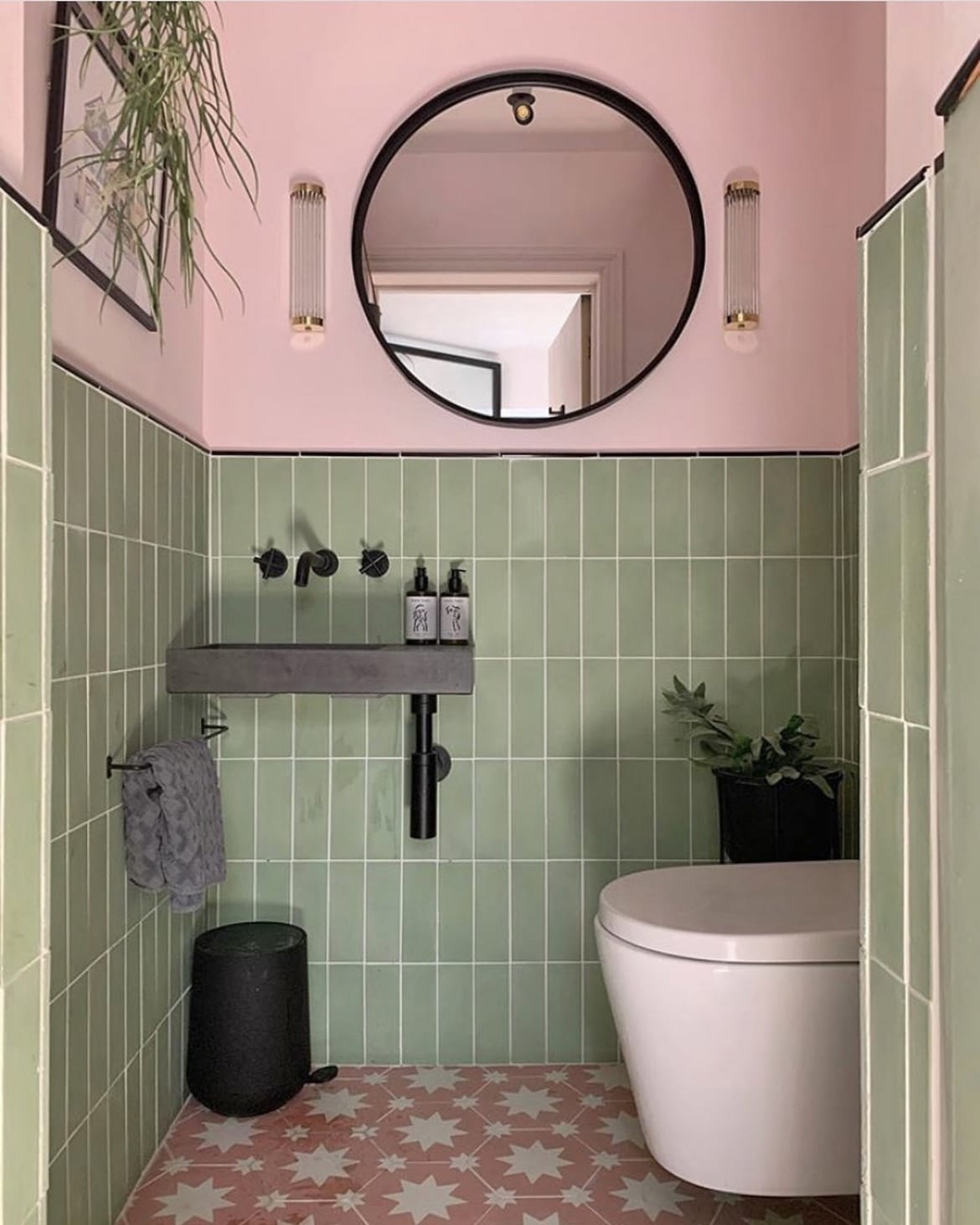 green shower tiles 23