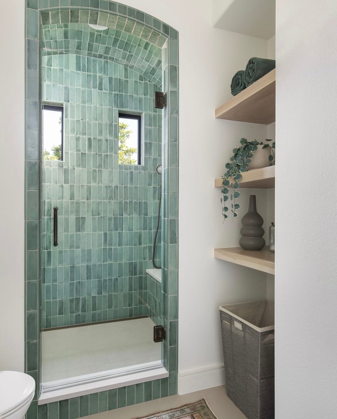 green shower tiles 4