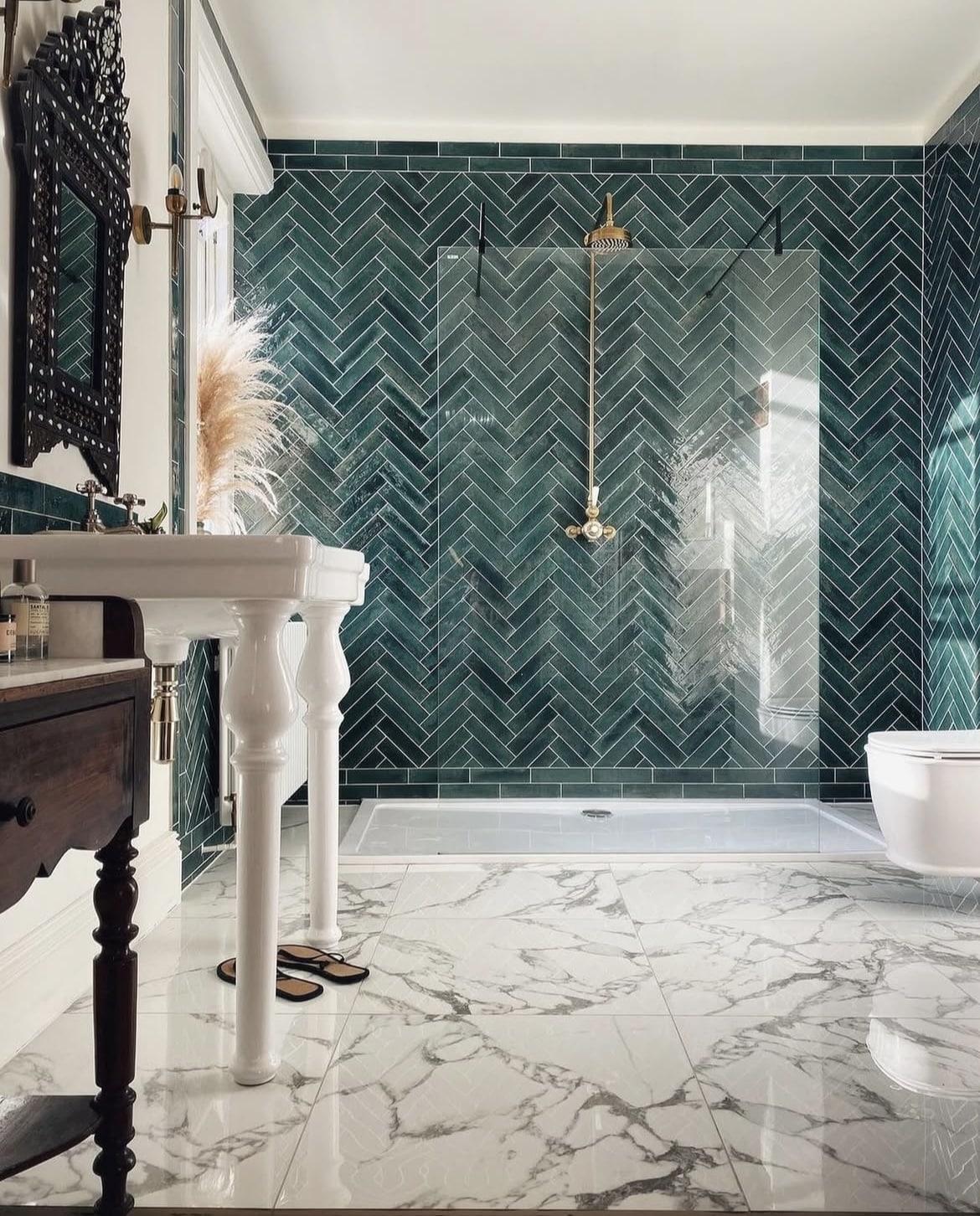 green shower tiles 5
