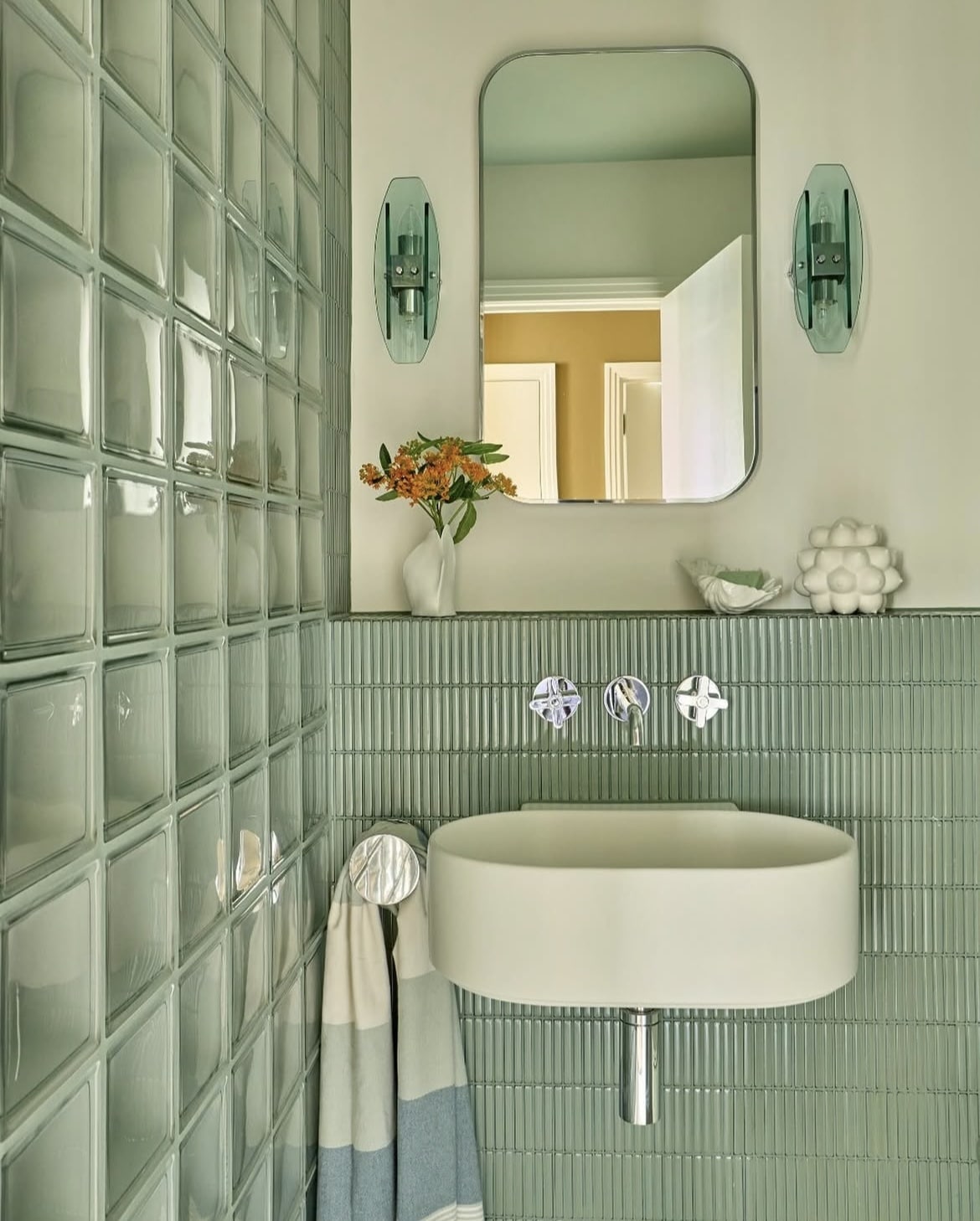 green shower tiles 9