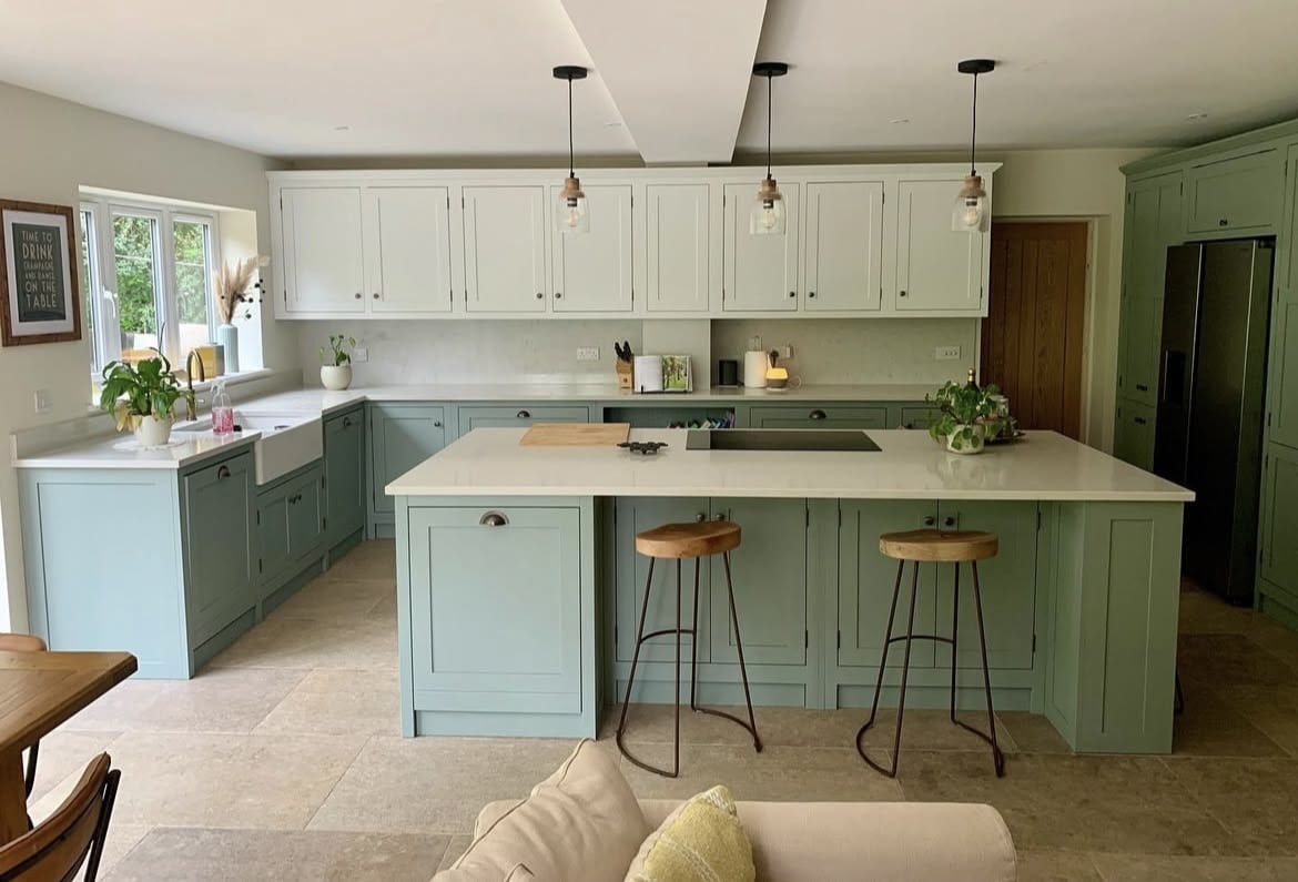 farrow and ball pigeon kitchen 2